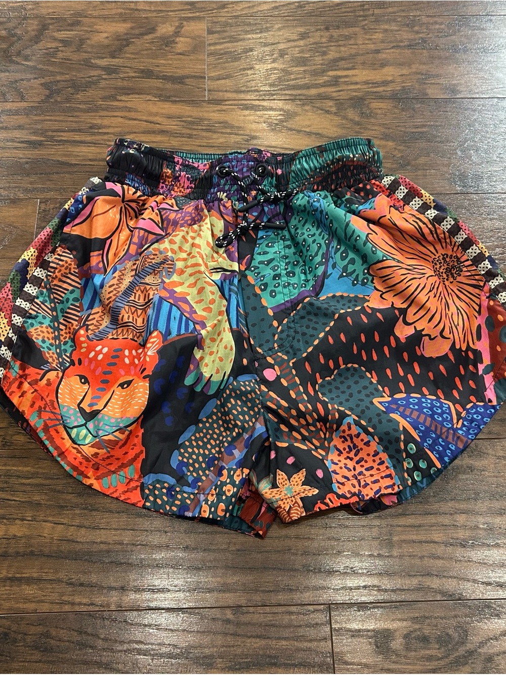 FARM Rio Womens Cool Leopard Athletic Shorts Lined High Rise Multicolor Small
